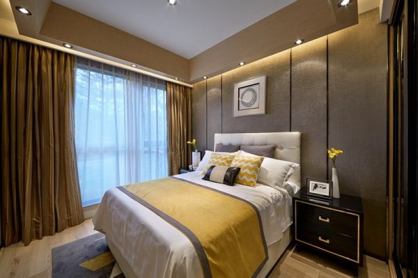 现代卧室家装设计效果图案例
