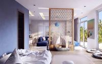 现代中式风格公寓室内效果图