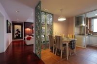 现代复古风格两居室装修效果图