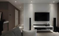 现代灰色主题三居装潢