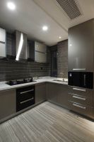 现代灰色主题三居装潢