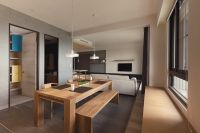 现代灰色主题二居装潢案例