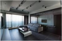 时尚黑色现代二居装潢案例