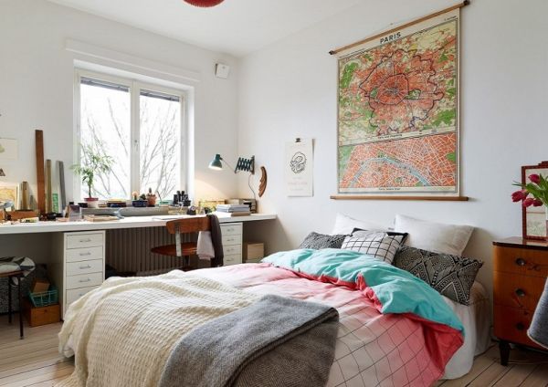 北欧风格公寓卧室设计效果图