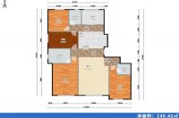 中海九号公馆-欧式暖色调-新古典三居室装修