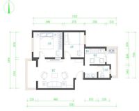 橡胶设计院单位房-现代简约混搭-两居室