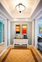 唯美美式混搭三居装潢案例