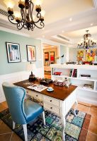 唯美美式混搭三居装潢案例