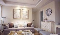唯美简约美式二居装潢案例