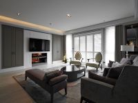 现代时尚客厅电视背景墙欣赏2015