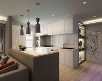 现代日式设计三室两厅效果图