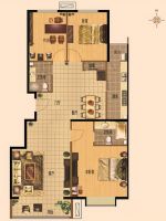 紫金新干线三居室新中式