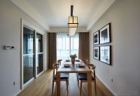 现代原木三居装潢效果图