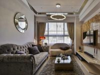 美式时尚120平米三室两厅效果图欣赏