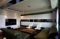 现代装修20平米客厅吊顶