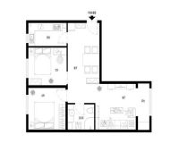 西罗园现代中式两居