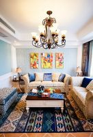 时尚豹纹混搭三居装修效果图