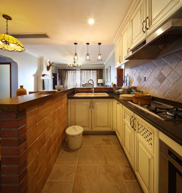 美式家居厨房室内装饰效果图片