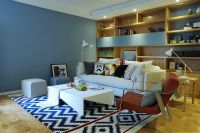 蓝色清新宜家二居装修效果图