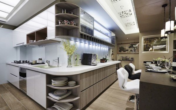 现代时尚室内厨房装饰效果图