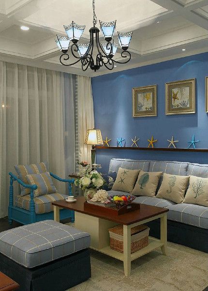 蔚蓝地中海客厅装饰