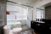 110平现代原木三居装潢案例