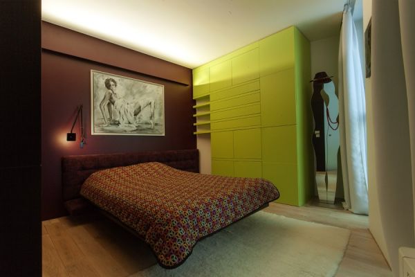 波西米亚风格loft卧室设计