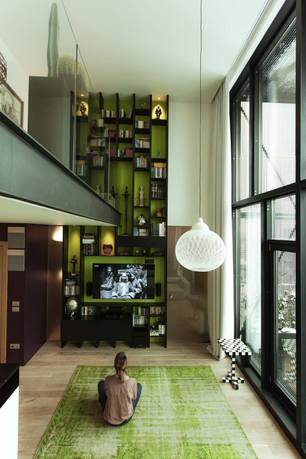 波西米亚风格loft客厅设计