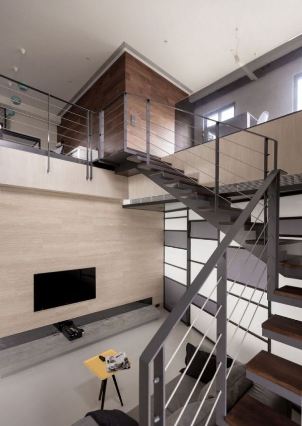 台湾现代简约公寓楼梯设计