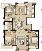 长楹天街190平米新古典装修案例