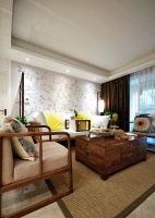 豪华中式现代公寓室内设计效果图片