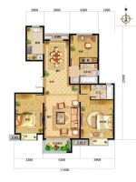 北京山语城三居室现代