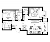 K2玉蘭湾一三居现代风装修案例