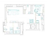 紫金新干线一三居现代风装修案例
