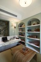 清凉薄荷绿混搭二居设计