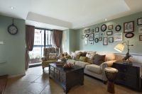 清凉薄荷绿混搭二居设计