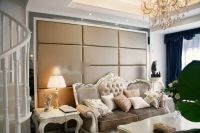 精美简欧风格大理石背景墙设计