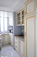 蓝色时尚复古美式二居设计案例