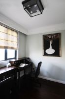 蓝色时尚复古美式二居设计案例