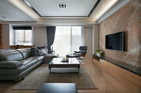 现代舒适两居室内装饰效果图片