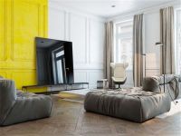 柠檬黄点缀现代时尚装修