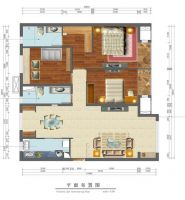 简欧风格-鸿坤曦望山-三居室