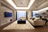 现代简约时尚三居装潢效果图