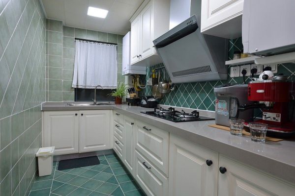 绿色美式厨房装潢大全