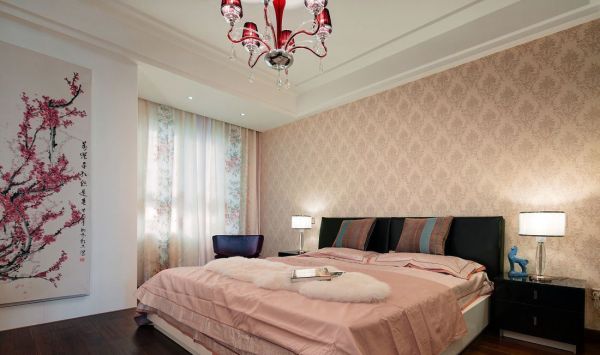新中式风格卧室装饰设计效果图