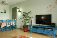 绿色清新混搭三居装潢案例