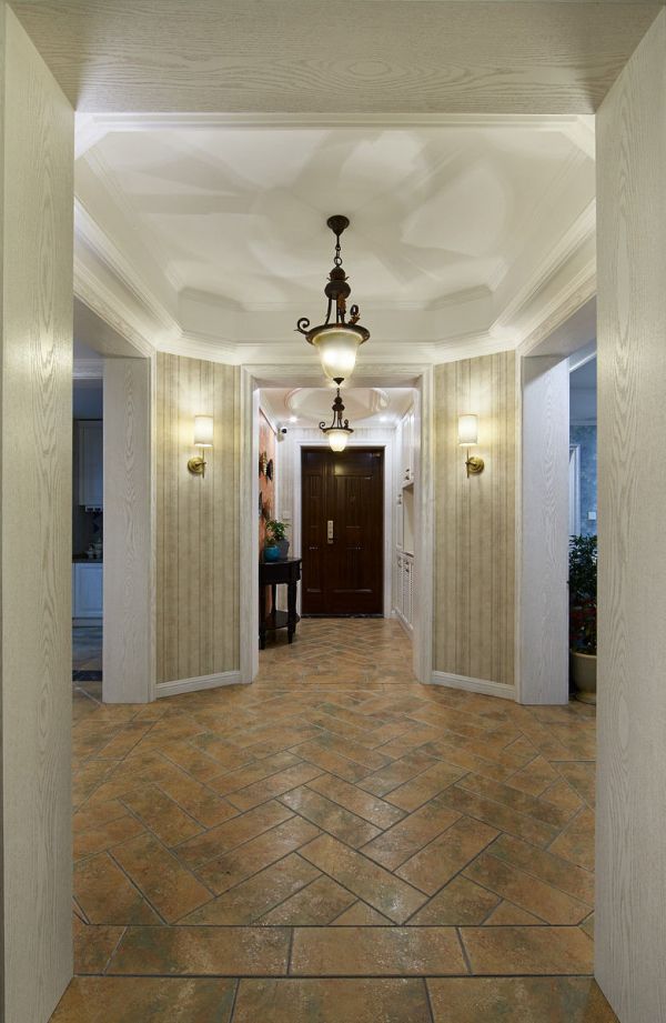欧式古典别墅室内大厅效果图片