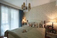 美式简约卧室设计装修效果图片