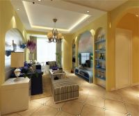 富力新城一两居地中海风格装修案例