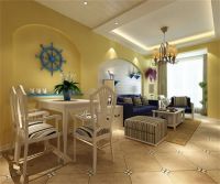 富力新城一两居地中海风格装修案例